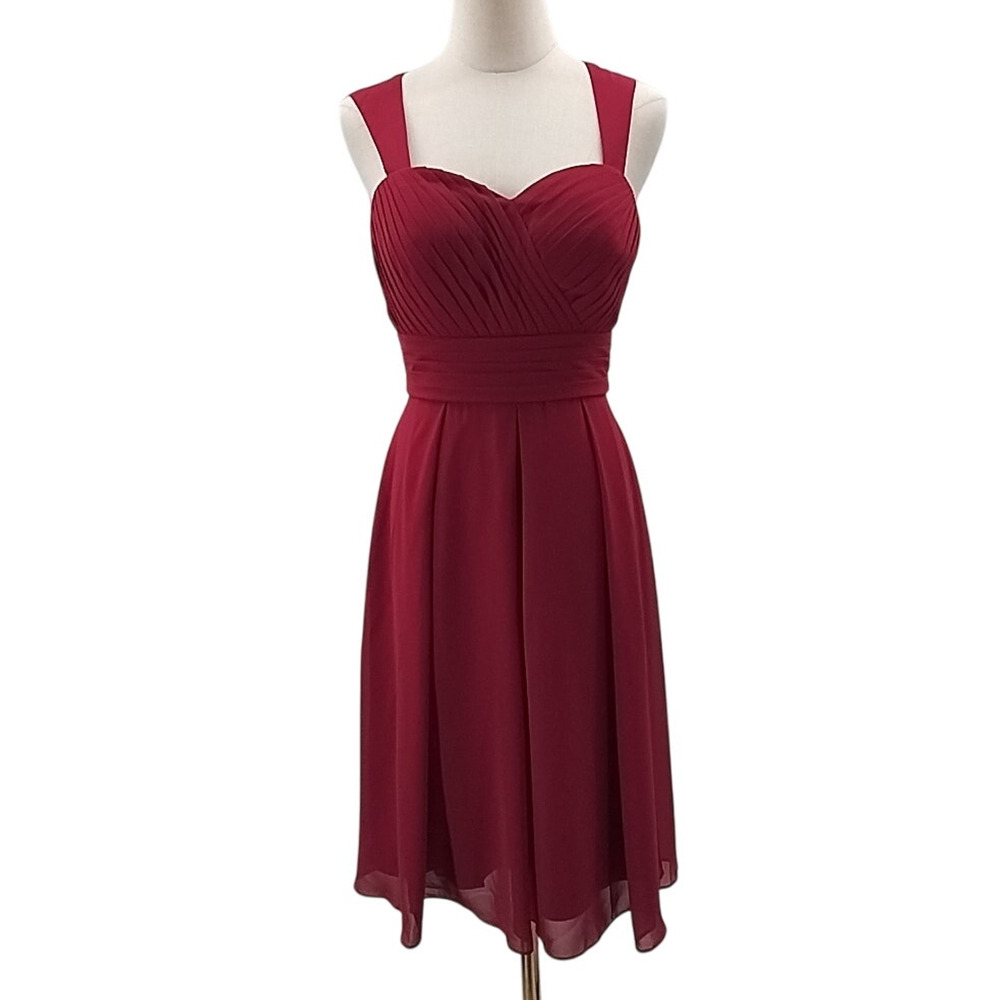 ALICEPUB SZ 8 M red bridesmaid wedding cocktail formal party mini dress NEW B36